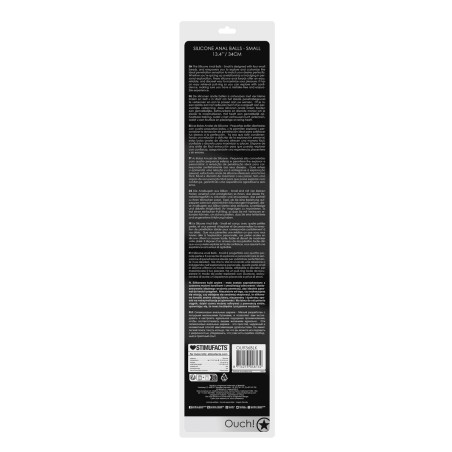 Boules anales CHAPBALLS Smal 29 x 2.7 cm Noires