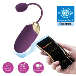 Oeuf Vibrant Sans Fil Connecté ABNER 7 x 3.4cm Violett