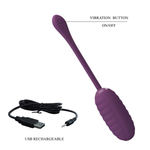 Oeuf Vibrant Sans Fil Connecté CASPER 8 x 3.5cm Violet Foncé