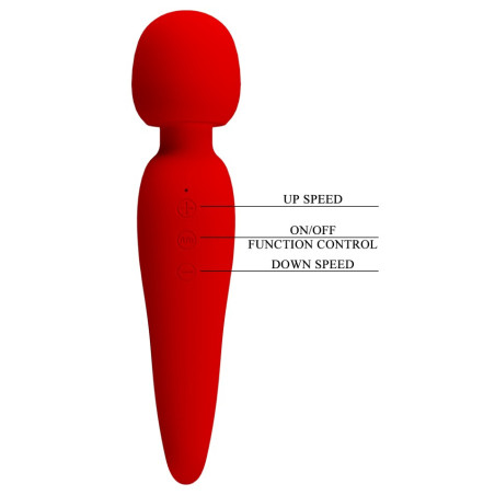 Wand MEREDITH 21.5cm | Tête 50mm Rouge