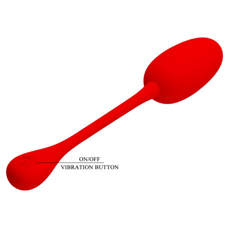 Oeuf Vibrant KNUCKER 7 x 3.3cm Rouge Vif