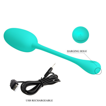 Oeuf Vibrant KNUCKER 7 x 3.3cm Turquoise Vif