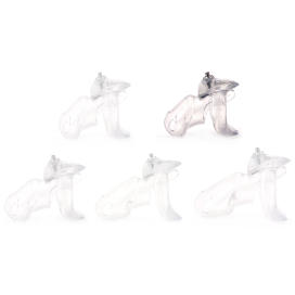 Cage de Chasteté PRESSKEY M 8 x 3.3cm Transparent