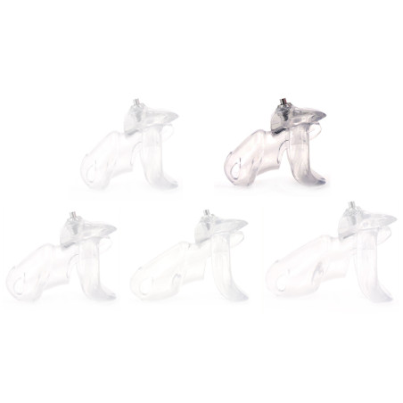 Cage de Chasteté PRESSKEY M 8 x 3.3cm Transparent
