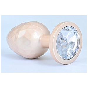 Plug Bijou IKONIK DIAMOND L 8 x 4 cm Beige