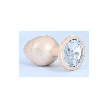 Plug Bijou IKONIK DIAMOND L 8 x 4 cm Beige