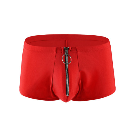 Shorty sexy avec Zip MINO Rouge