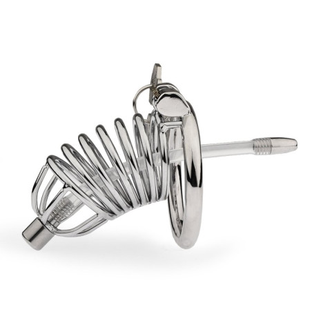 Cage de chasteté avec Tige d'urètre REEGICK 8.5 x 3.5 cm
