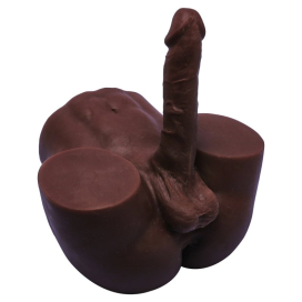 Masturbateur Fessier avec Pénis Articulé CUTE ASS 17 x 4cm MarronFoncé