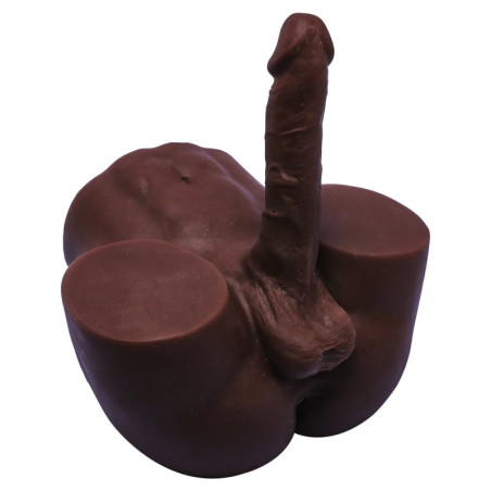 Masturbateur Fessier avec Pénis Articulé CUTE ASS 17 x 4cm MarronFoncé