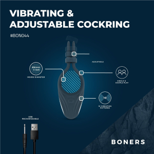Cockring ajustable vibrant ADJUST VIBES de Boners