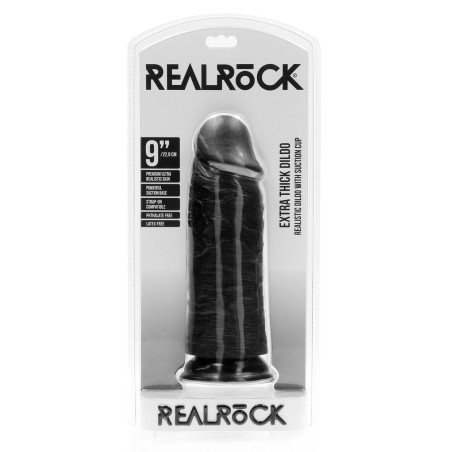 Gode EXTRA THICK 23 x 7.5cm Noir Relief