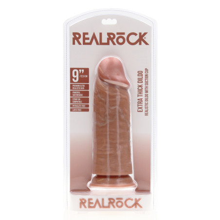 Gode Réaliste EXTRA THICK 23 x 7.5cm Marron Bleu