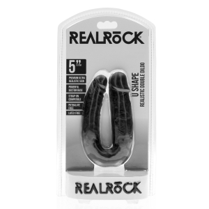 Double Gode U SHAPE 12 x 3cm Noir
