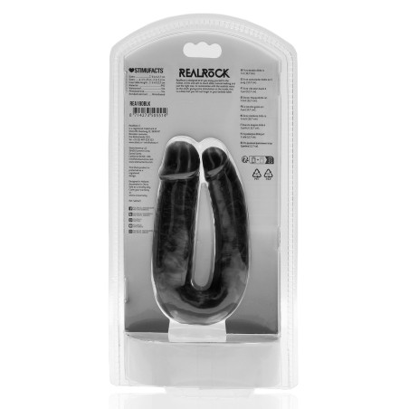 Double Gode U SHAPE 12 x 3cm Noir