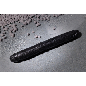 Double Gode STRAIGHT SLIM 30.5 x 3.5cm Noir Relief