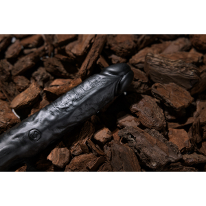 Double Gode STRAIGHT SLIM 30.5 x 3.5cm Noir Relief