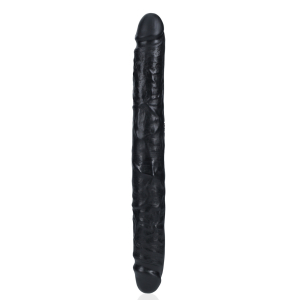 Double Gode STRAIGHT SLIM 30.5 x 3.5cm Noir Relief