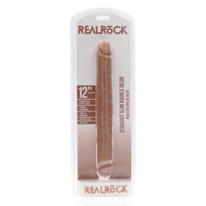 Double Gode STRAIGHT SLIM 30.5 x 3.5cm Marron Relief