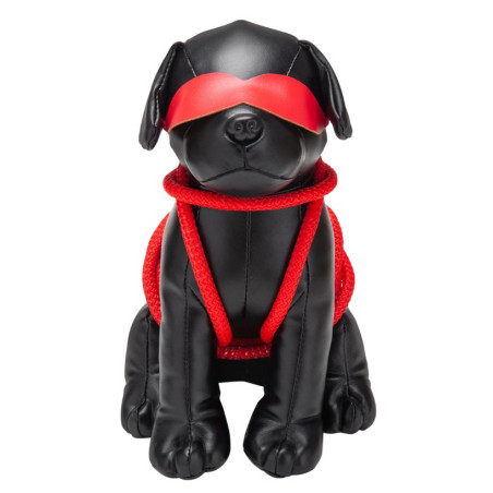 Chien en Simili ROVER 24cm Noir Rouge