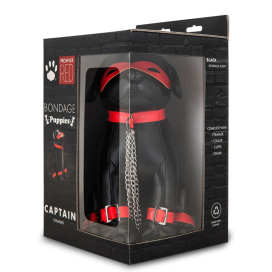 Chien en Simili CAPTAIN CHAINS 24cm Noir 2