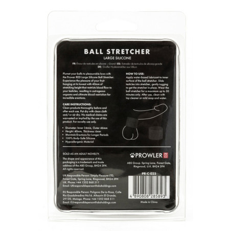 Ballstretcher en silicone STRETCH L Hauteur 40 mm Noir