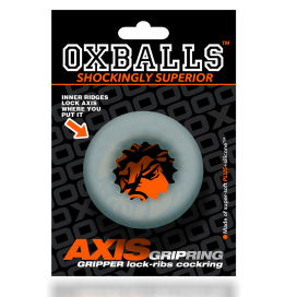 Cockring avec Intérieur strié AXIS Transparent par Oxballs 2