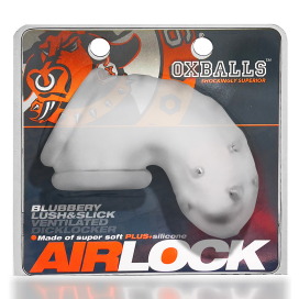 Cage de chasteté en Silicone AIRLOCK Transparente de Oxballs 2