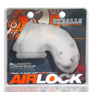 Cage de chasteté en Silicone AIRLOCK Transparente de Oxballs