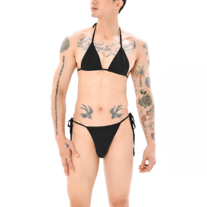 Ensemble Mankini SUMIRO 2 Pièces Noir
