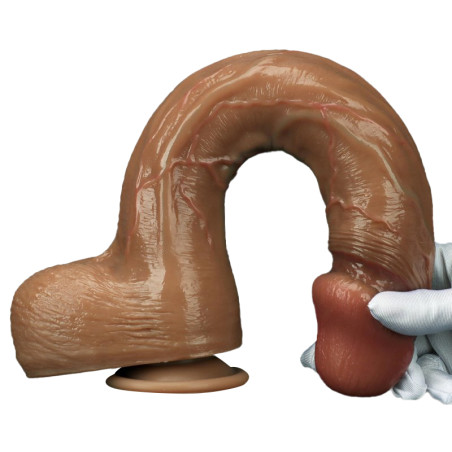 Gode Réaliste REALDONG 27 x 5.3cm Marron Veiné