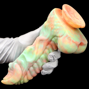 Gode Monster RUTUK Rose-vert de 17 x 6 cm