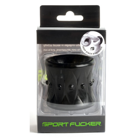 Ballstretcher noir DEEP STACK Hauteur de 50 mm par Sport Fucker