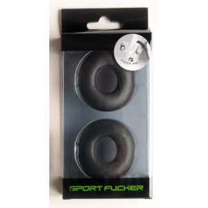 Lot de 2 cockrings noirs STACKER 20 mm de Sport Fucker