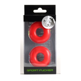 Lot de 2 Cockrings souples STACKER Rouges de Sport Fucker 2