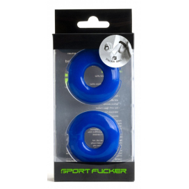 Lot de 2 cockrings souples STACKER Bleus de Sport Fucker 2