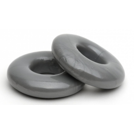 Lot de 2 cockrings souples STACKER Gris de Sport Fucker