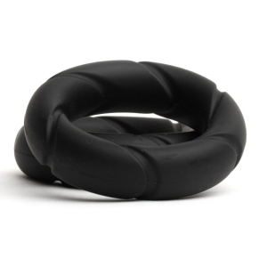 Lot de 2 Cockrings Silicone READY RINGS Sport Fucker Noirs