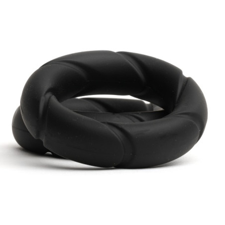 Lot de 2 Cockrings Silicone READY RINGS Sport Fucker Noirs
