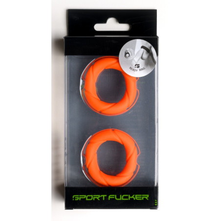 Lot de 2 Cockrings READY RINGS Orange de Sport Fucker
