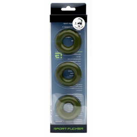 Lot de 3 Cockrings CHUBBY Kaki de Sport Fucker 2