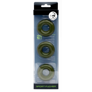 Lot de 3 Cockrings CHUBBY Kaki de Sport Fucker