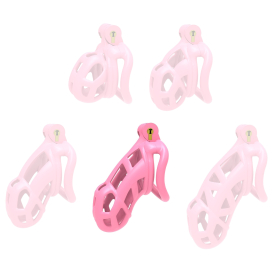 Cage de chasteté rose ASPIC XL de 10.5 x 3.7 cm
