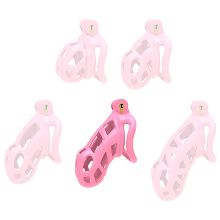 Cage de chasteté rose ASPIC XL de 10.5 x 3.7 cm