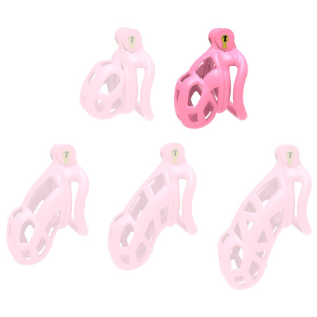 Cage de chasteté ASPIC M rose de 6.5 x 3.3 cm par CockLock