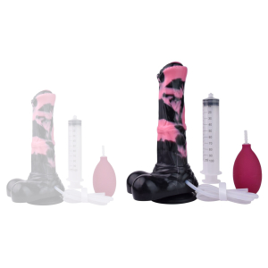 Gode Éjaculateur HURULF SQUIRT L 31 x 8cm Noir-Rose