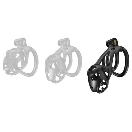 Cage de chasteté BOUH L Noire de CockLock 10 x 3.5 cm