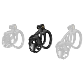 Cage de chasteté BOUH M Noire de CockLock 8 x 3.5 cm