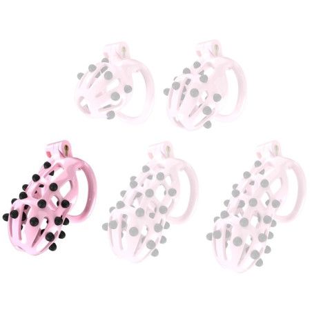 Cage de chasteté POINT UP L Rose de 10 x 4 cm