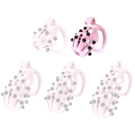 Cage de chasteté POINT UP M Rose de 8 x 3.7 cm